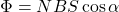\Phi = N B S \cos \alpha