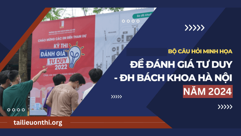 Đề thi thử đánh giá tư duy Đại học Bách Khoa Hà Nội 2024 – TSA