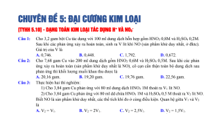 [TYHH] Dạng bài kim loại tác dụng với H+ và NO3- Thầy Phạm Thắng