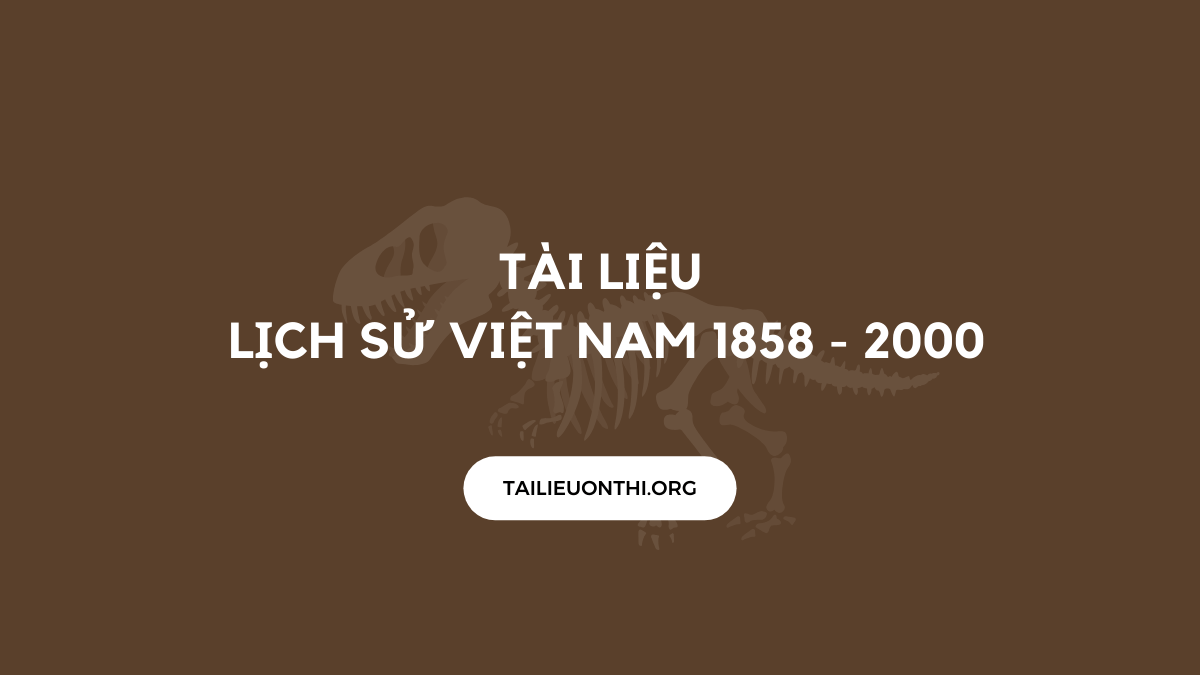Tài liệu lịch sử Việt Nam 1858 - 2000 ôn thi THPT, ĐGNL