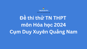 Đề thi thử TN THPT môn Hóa học 2024 - Cụm Duy Xuyên Quảng Nam lần 1
