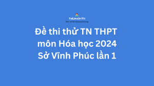 Đề thi thử TN THPT môn Hóa học 2024 - Sở Vĩnh Phúc lần 1