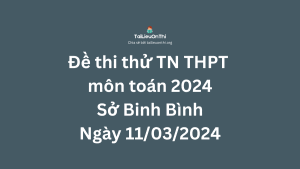 Đề thi thử TN THPT môn toán 2024 - Sở Ninh Bình