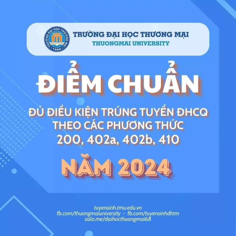 Điểm trúng tuyển Đại học Thương mại (Xét tuyển sớm) 2024