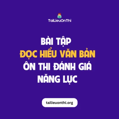 Dạng bài đọc hiểu văn bản - ôn thi đánh giá năng lực