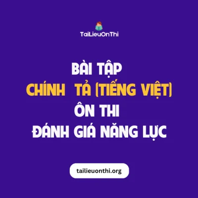 Dạng bài tập Chính tả (Tiếng Việt) - ôn thi đánh giá năng lực