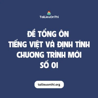 Đề tổng ôn tiếng việt và định tính 2025 số 1