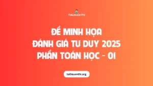 Đề minh họa đánh giá tư duy TSA 2025 - Phần toán học số 1