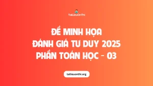 Đề minh họa đánh giá tư duy TSA 2025 - Phần toán học số 1