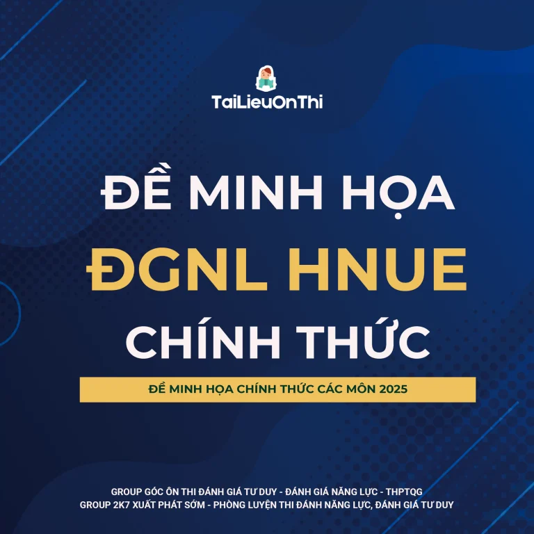 Đề minh họa Đánh giá năng lực Sư phạm Hà Nội 2025