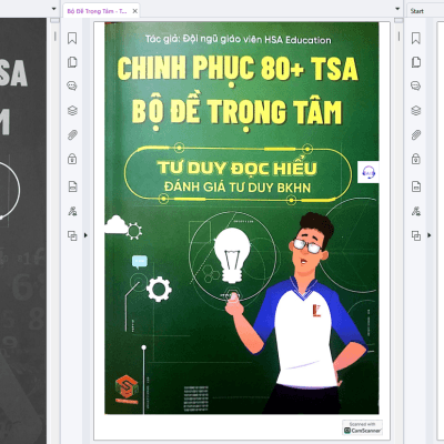 Bộ sách chinh phục 80+ TSA Bộ đề trọng tâm (Toán, Khoa học, Đọc hiểu)