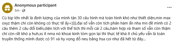 bài thi đnahs gia snawng HSA nhiều hình