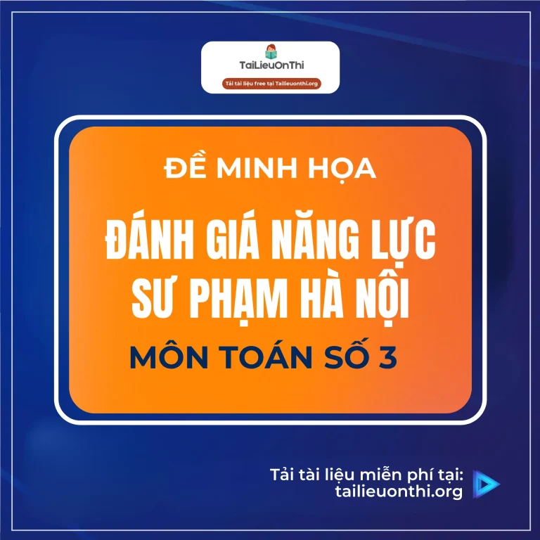 Đề Thi Thử ĐGNL Sư Phạm Hà Nội 2025 Môn Toán Số 3