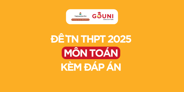 Đáp án đề thi môn Toán tốt nghiệp THPT 2025 (đề chính thức)