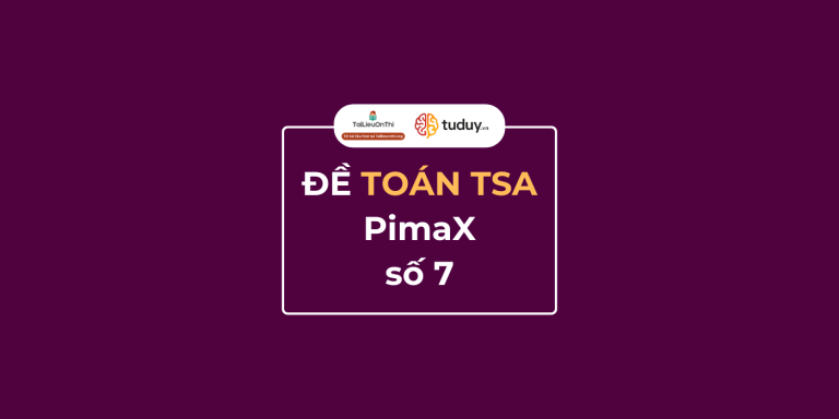 Đề minh họa TSA Toán học – Pimax số 7