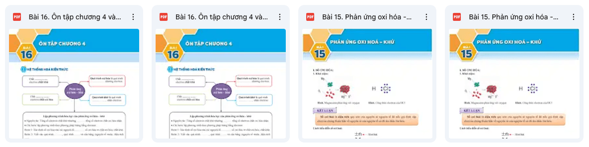 Tài liệu chương Phản ứng oxi hóa - khử (hóa 10)