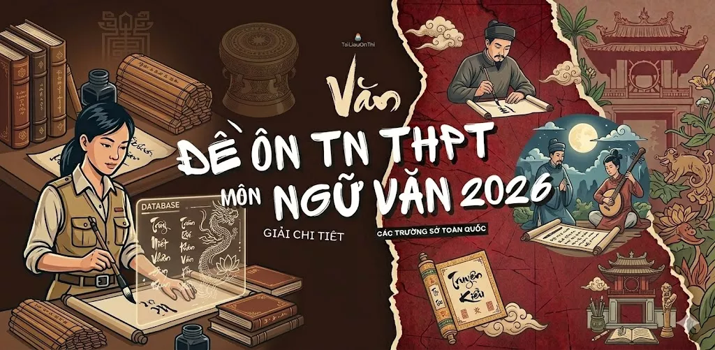 Bộ đề ôn thi Tốt nghiệp THPT Ngữ Văn 2026 các trường sở
