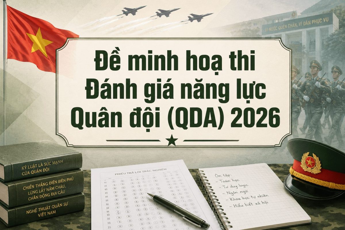 Đề minh hoạ thi Đánh giá năng lực Quân đội (QDA) 2026