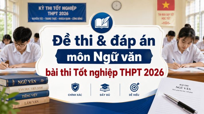 Đề thi & đáp án môn Ngữ văn bài thi Tốt nghiệp THPT 2026